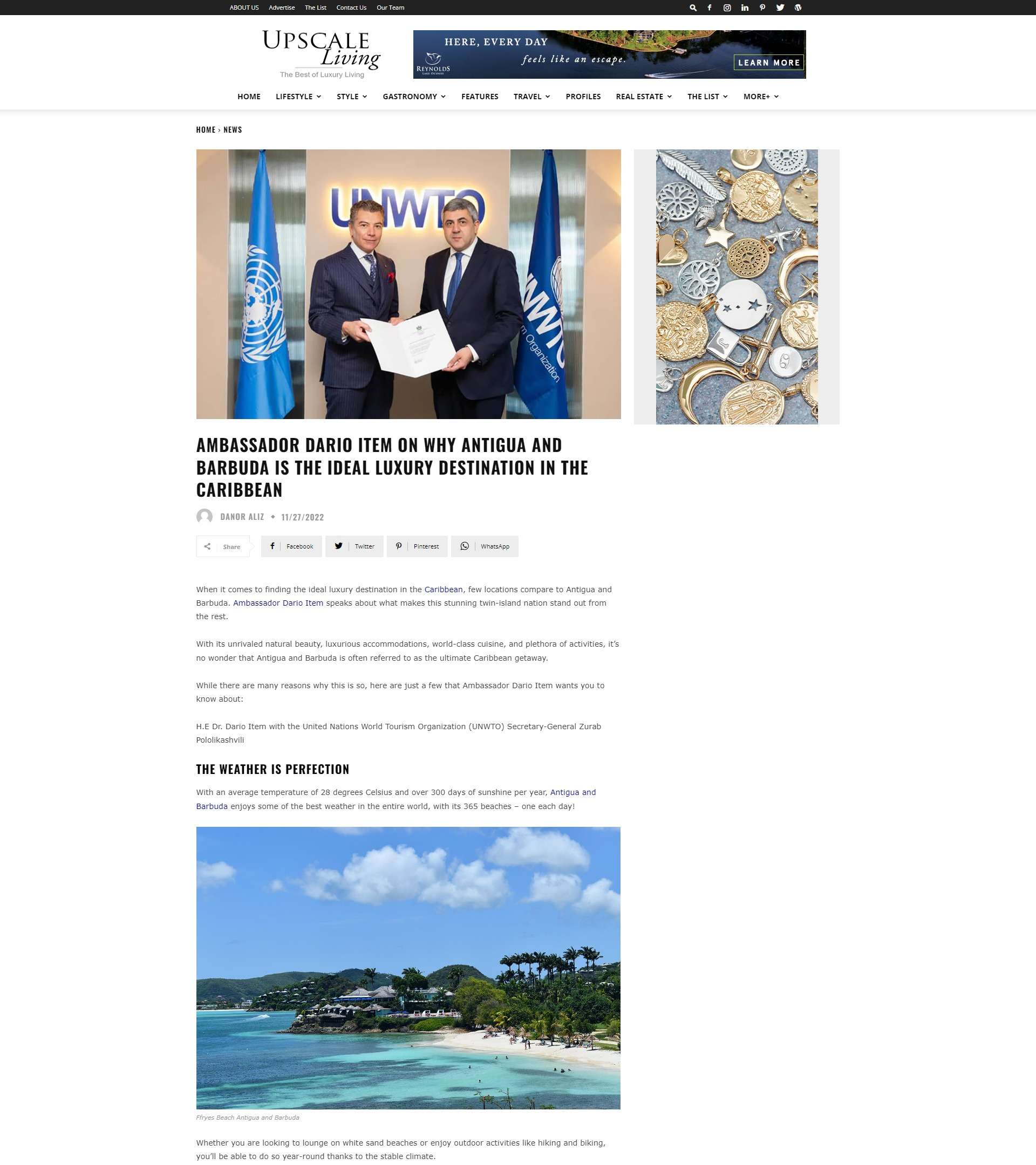 Ambassador Dario Item on why Antigua and Barbuda is the ideal luxury destination in the caribbean